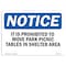 Signmission OSHA Notice, 5" Height, It Is Prohibited To Move Park Picnic Tables Sign, 7" X 5", Landscape OS-NS-D-57-L-13734 - alternate 1